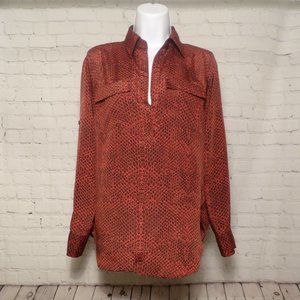New York and Company - Red Snakeskin Blouse